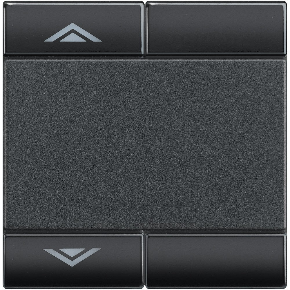 Living Light Copritasto antracite 2 moduli con serigrafia SU GIU' - eleganza e funzionalità per la tua casa