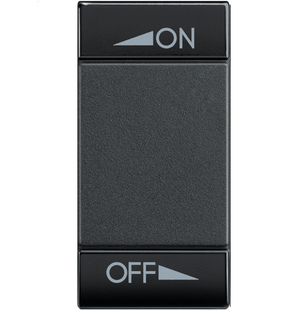 Living Light Copritasto a 2 funzioni ON OFF regolazione in antracite, illuminabile con serigrafia.