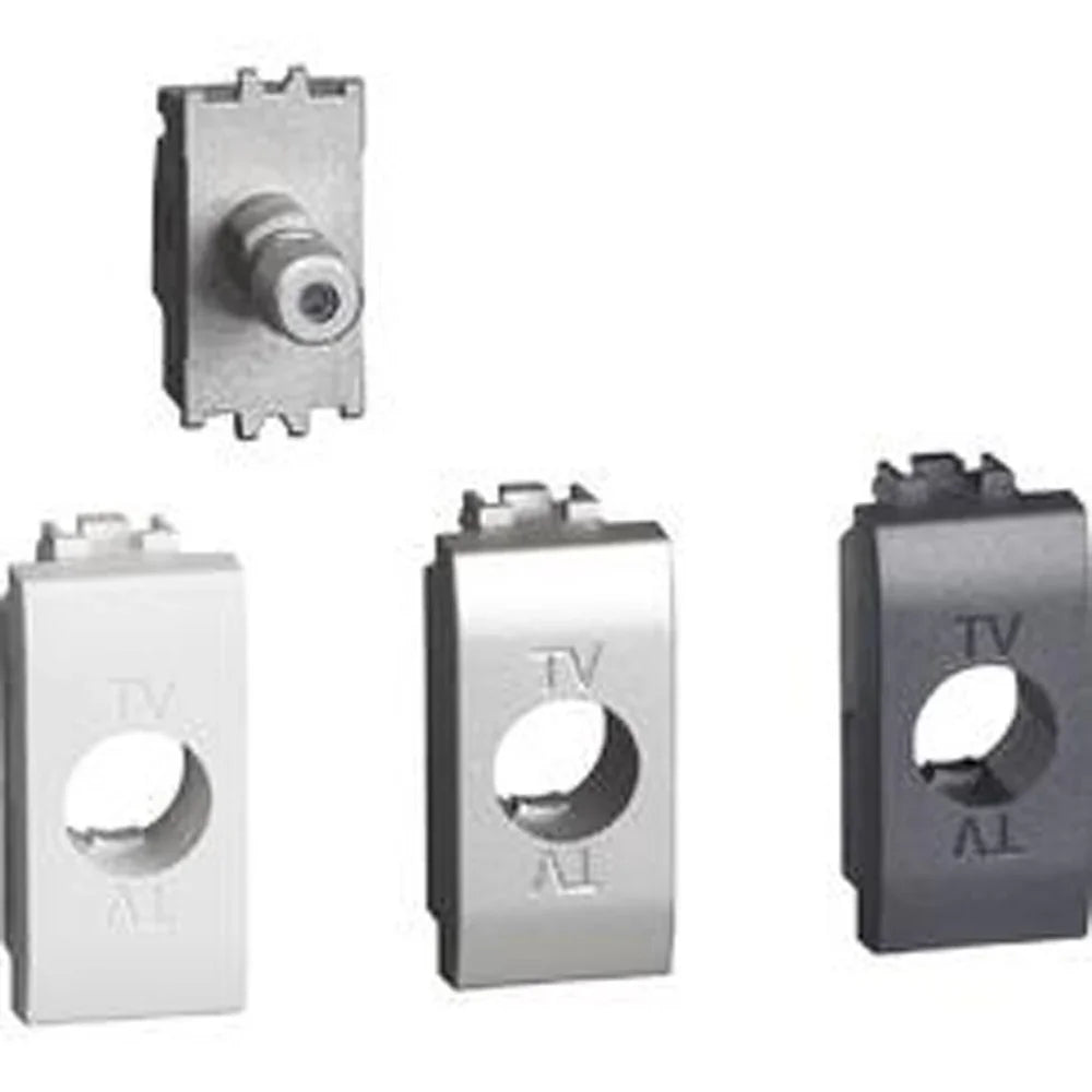 Connettore Coassiale TV tipo F BTicino LN4202F - 75 Ohm, Aggancio a Vite, Installazione Facile