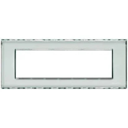 Placca Living Light 7P Personalizzabile BTicino LND4807KR in Cristallo Trasparente - Eleganza e Funzionalità