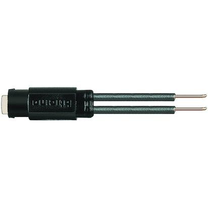 Connector for LED lamps, featuring two pins and a compact design, ideal for seamless integration in lighting systems.