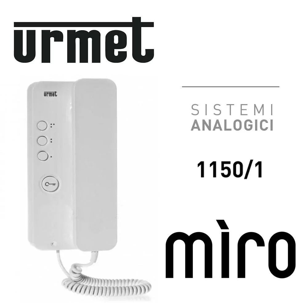 Citofono Urmet 1150/1 Con Pulsante Apriporta e 3 Tasti Supplementari - Design Elegante, Audio Eccellente