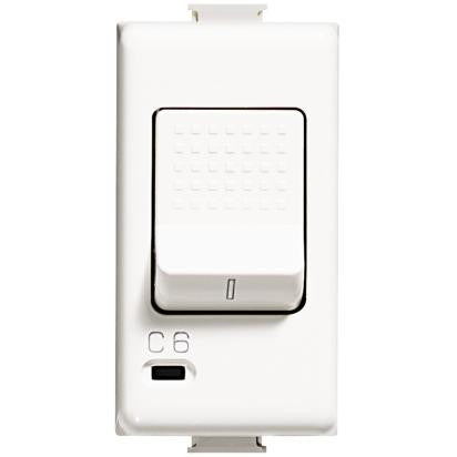 Bticino Matix 10A dual pole circuit breaker switch in white, designed for safety and reliability in electrical systems.