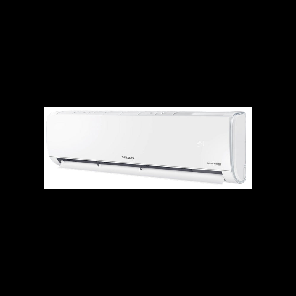 Samsung AR35 Inverter air conditioner unit, 12000 BTU, energy class A++, R32 gas, white design.