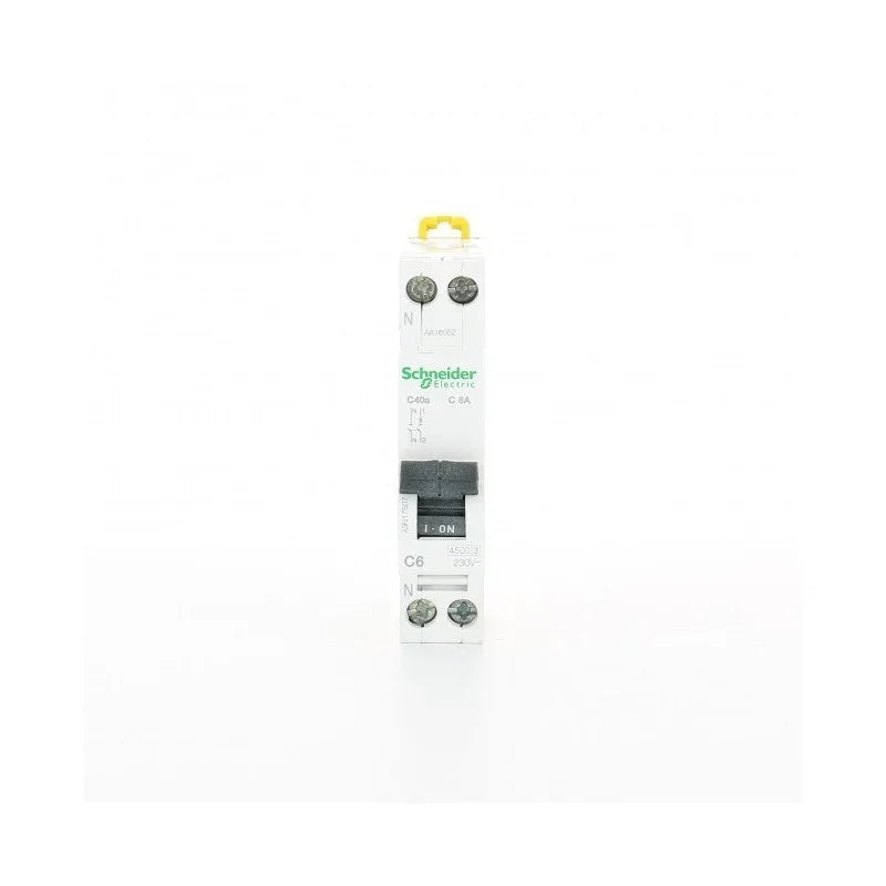 Interruttore Magnetotermico Schneider A9N17507 1P+N 6A 4,5kA C - Sicurezza e Affidabilità Garantite