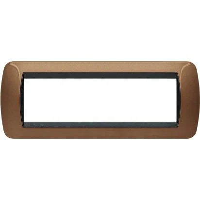 Placca 7 Posti Ottone BTicino L4807BO | Design Elegante e Funzionalità Versatile