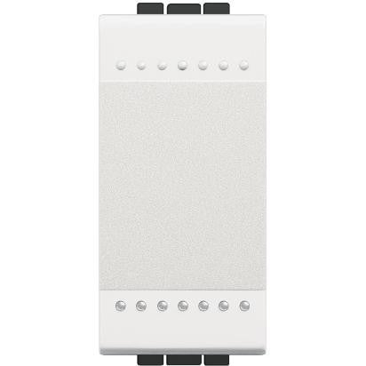 Bticino Livinglight N4001N white unipolar switch, 250Vac, 16A, modular design, modern look.