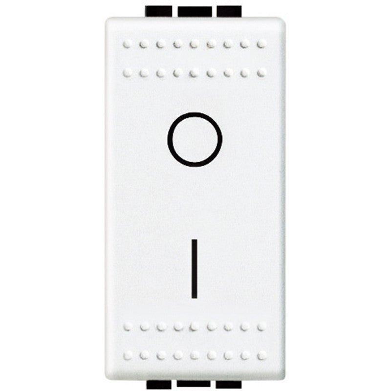 BTicino Living Light bianco interruttore bipolare N4002N per elettrodomestici, 250Vac, 16A, serie LivingLight.