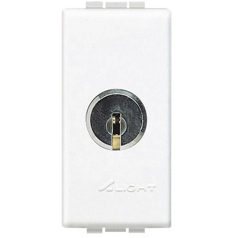 Deviatore BTicino LivingLight 1P 16A a Chiave N4022 - Sicurezza Efficiente e Design Elegante