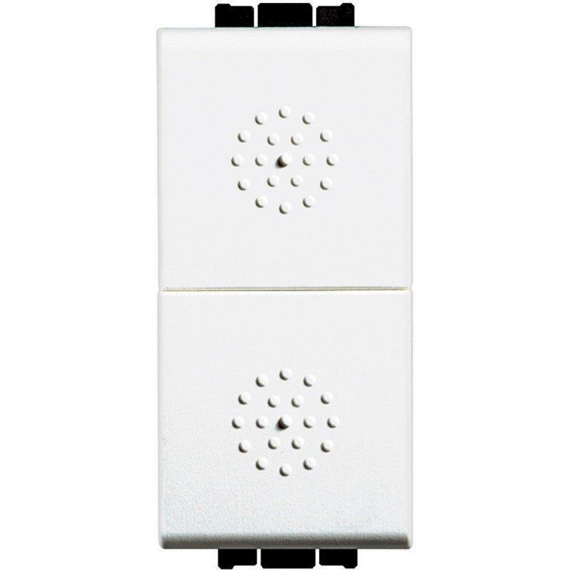 Bticino Livinglight double push button 16A N4036 in white, designed for independent control in one module.