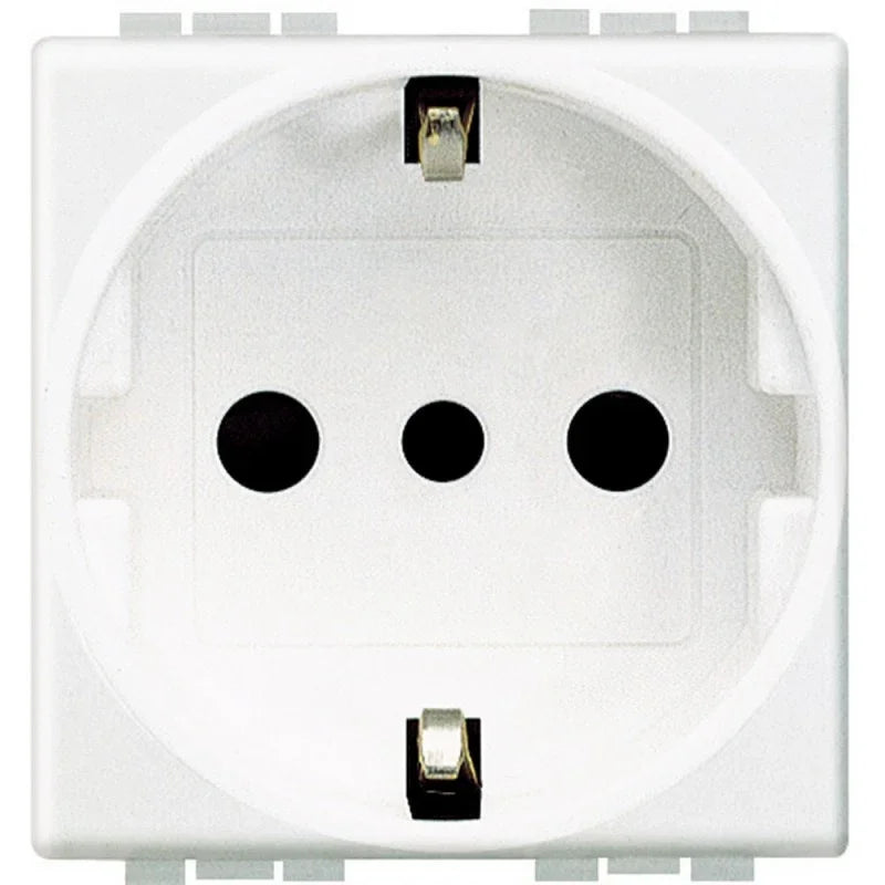 Presa Schuko BTicino Livinglight N4140 - 250Vac, 16A, Facile Installazione, Design Elegante