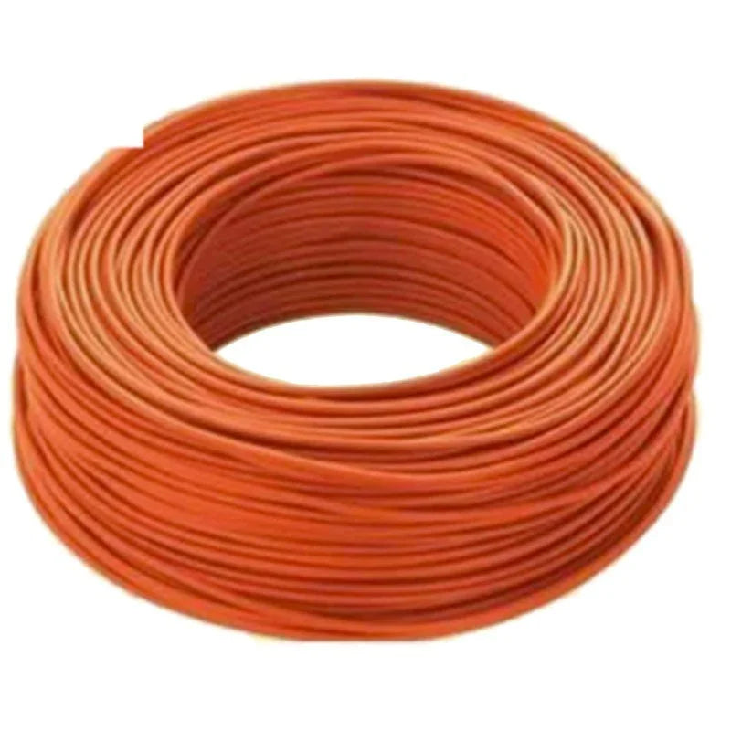 Cavo elettrico unipolare arancio antifiamma FS17 1x1,5 mm in matassa da 100 m, resistente al fuoco e al fumo.