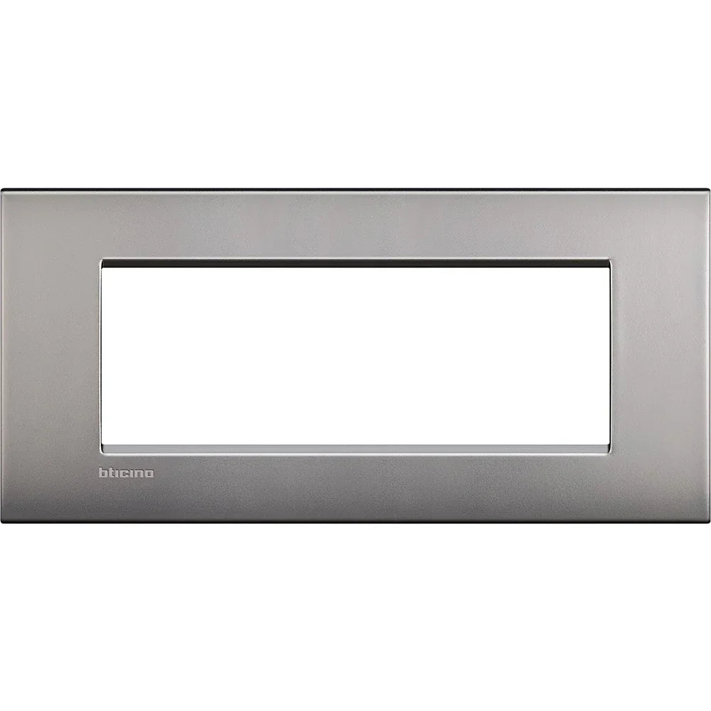 Placca 7P Nichel Satinato BTicino Living Light LNC4807NK - Design Elegante e Resistente
