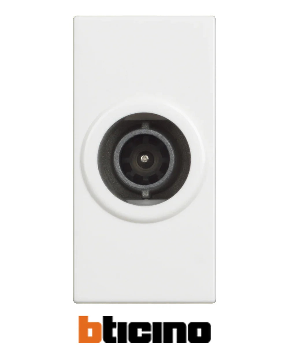 BTicino Presa Coassiale TV Diretta Modulo 1 Colore Bianco - Alta Qualità e Installazione Semplice