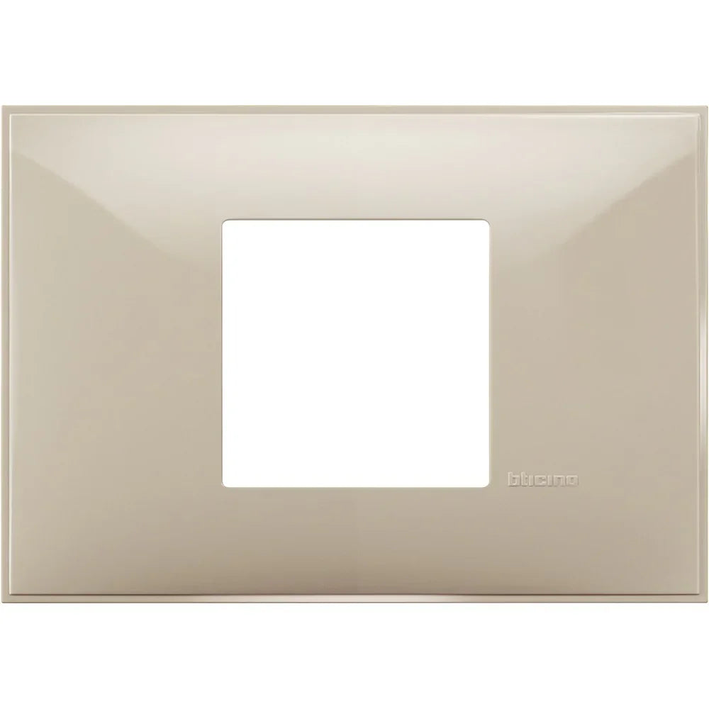 Placca BTicino 2 Moduli X 503 - Colore Crema - Design Elegante e Duraturo - Alta Compatibilità