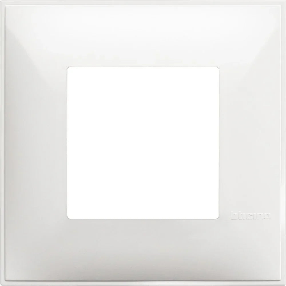 BTicino Placca 2 Moduli Bianco - Design Elegante, Alta Qualità, Facile Installazione