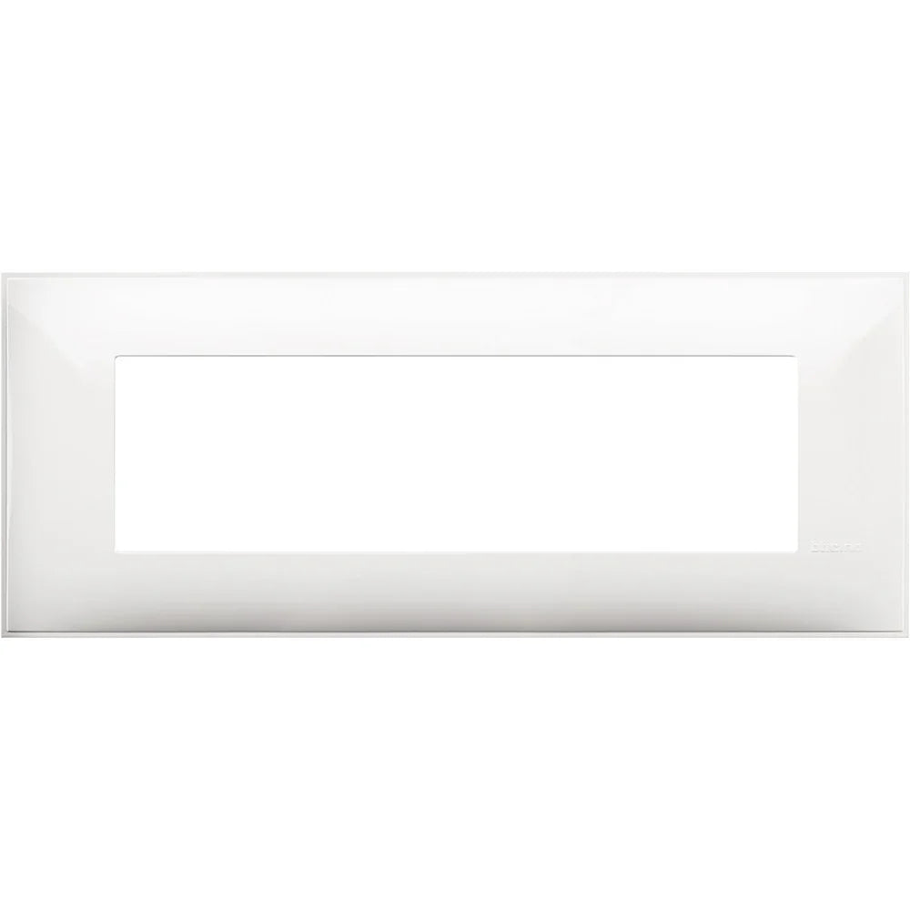BTicino Placca 7 Moduli Colore Bianco - Design Elegante, Facile Installazione, Alta Qualità