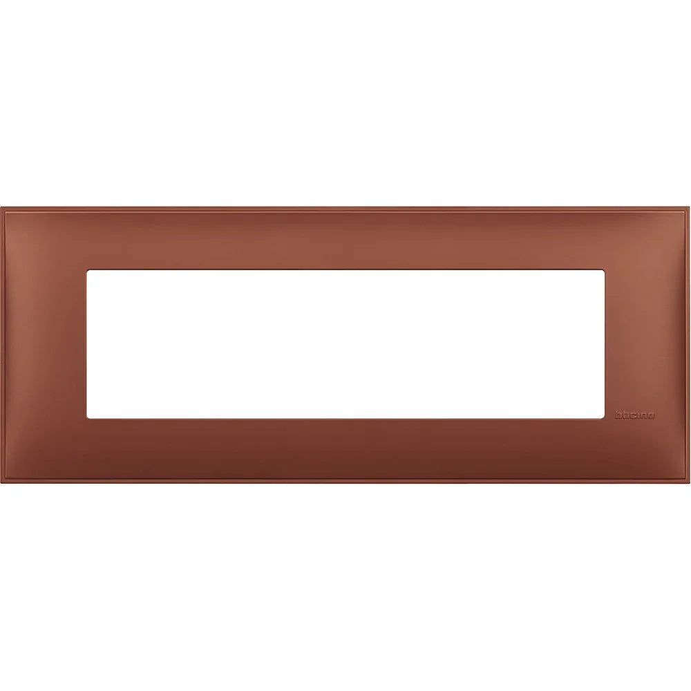 BTicino Placca 7 Moduli Siena Soft SKU BT-7MS-SI - Design Elegante e Facile Installazione