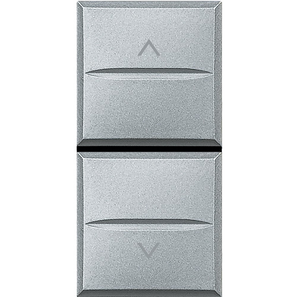 Bitcino Axolute HC4027 double push button switch in gray, stylish and modern design for efficient electrical control.