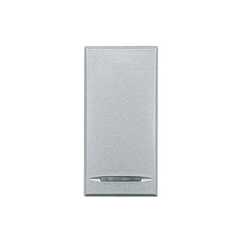 Bticino Axolute Pulsante HC4055 in gray finish, 1P 10AX 250 Vac, ideal for modern electrical installations.