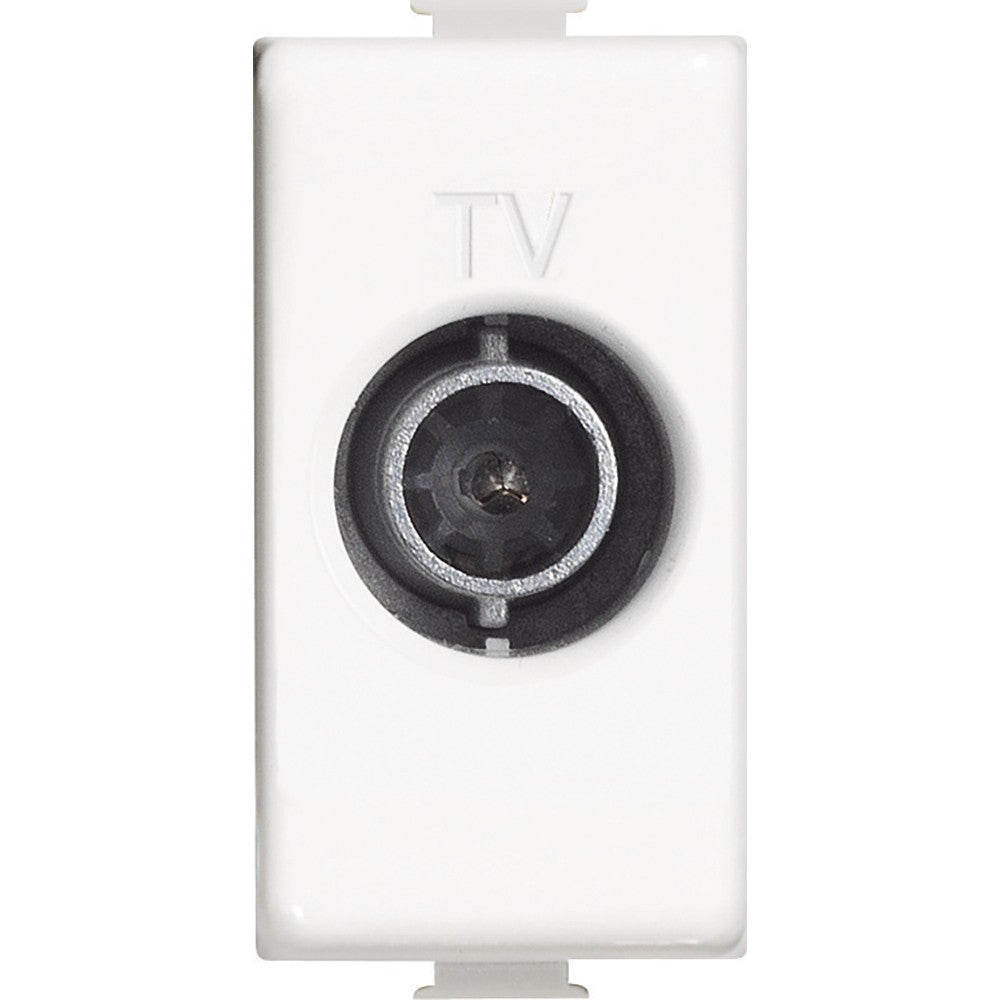 Bticino AM5202P10 Matix TV terminal socket, white, coassial connector for TV installations.
