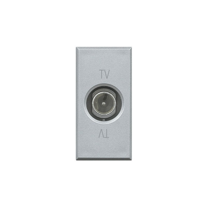 Bticino Axolute TV socket HC4202D for digital terrestrial connections in a modern design.