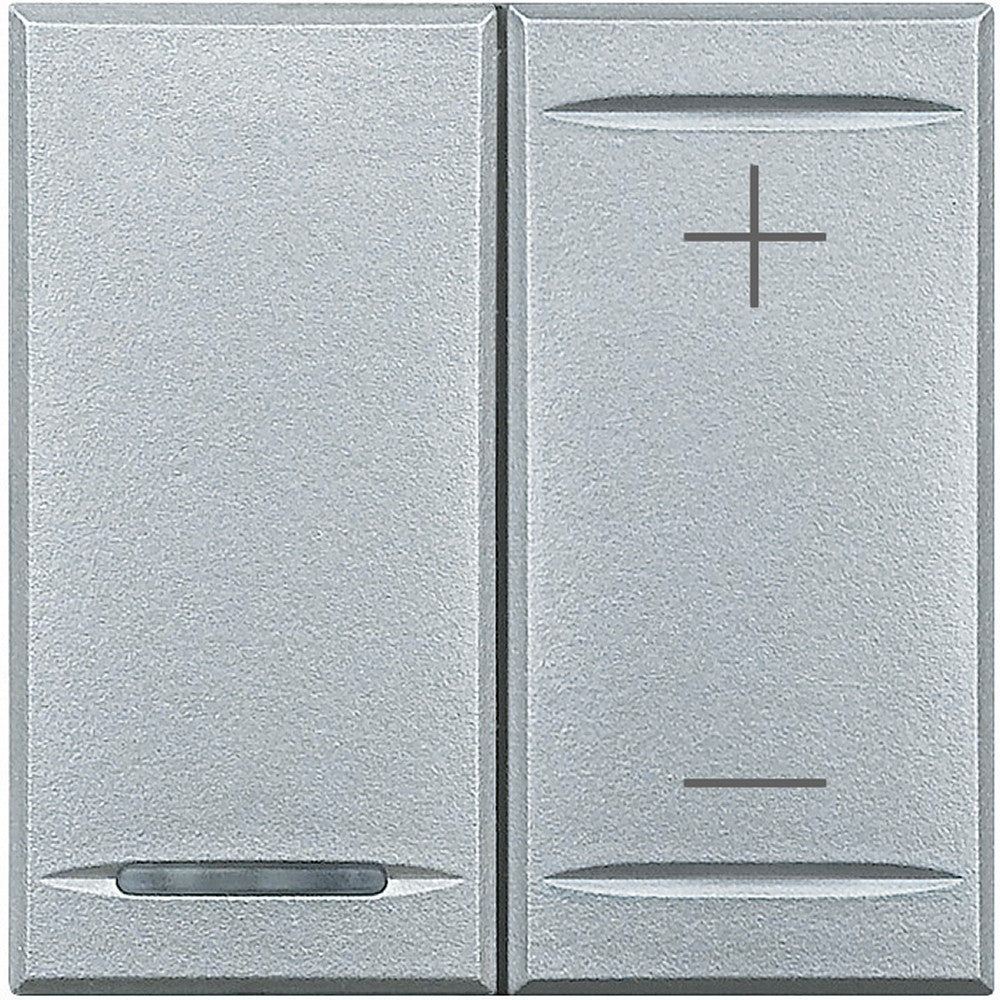 Bticino Axolute dimmer switch in tech color for 0-10V control, designed for resistive and inductive loads.