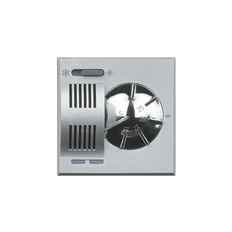 Termostato Ambiente Bticino Axolute HC4442, 230Vac, 1NO contatti, design moderno, controlla temperatura ambiente.