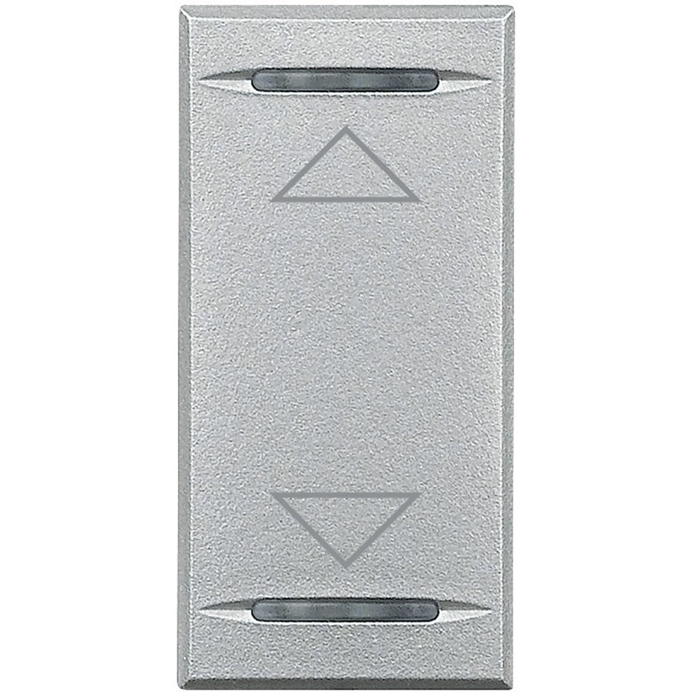 Copritasto Bticino Axolute a 2 funzioni, modulo tech, elegante e funzionale, colore grigio.