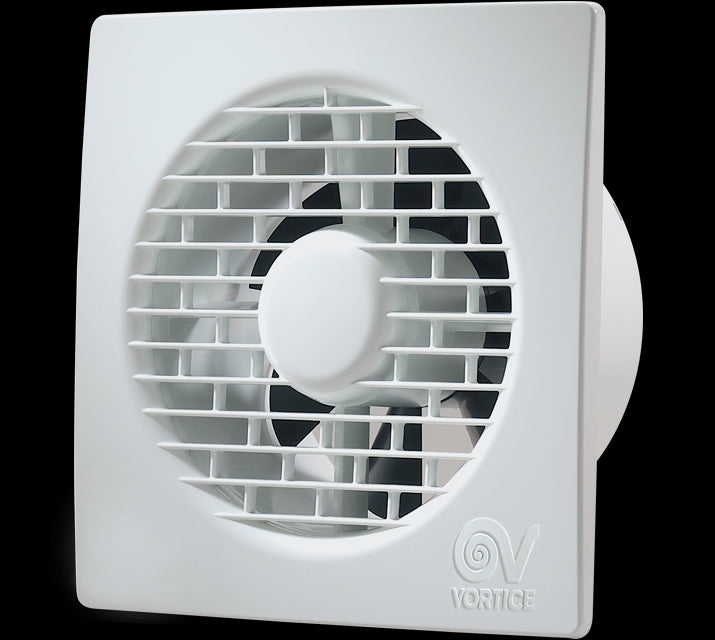 Vortice 100/4" ultrapiatto aspiratore elicoidale bianco, design moderno per ventilazione e purificazione dell'aria.