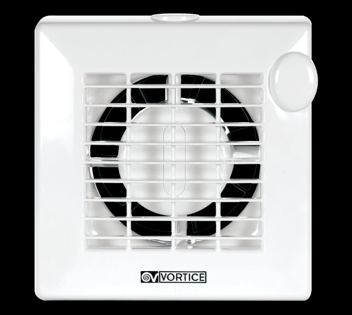 Vortice aspiratore elicoidale bianco da muro/vetro, diametro 90 mm, resistente ai raggi UV, design compatto.