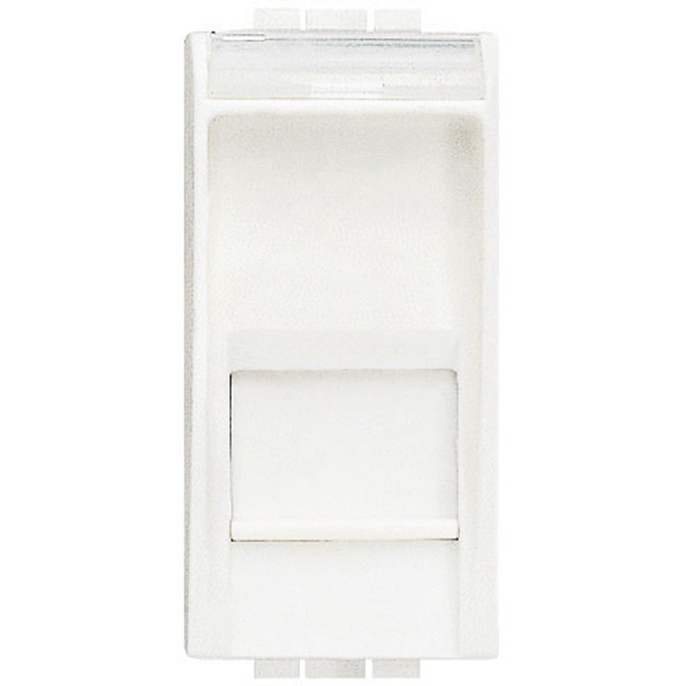 Bticino LivingLight RJ45 tool-less IDC UTP data socket category 5e in white for network connection.