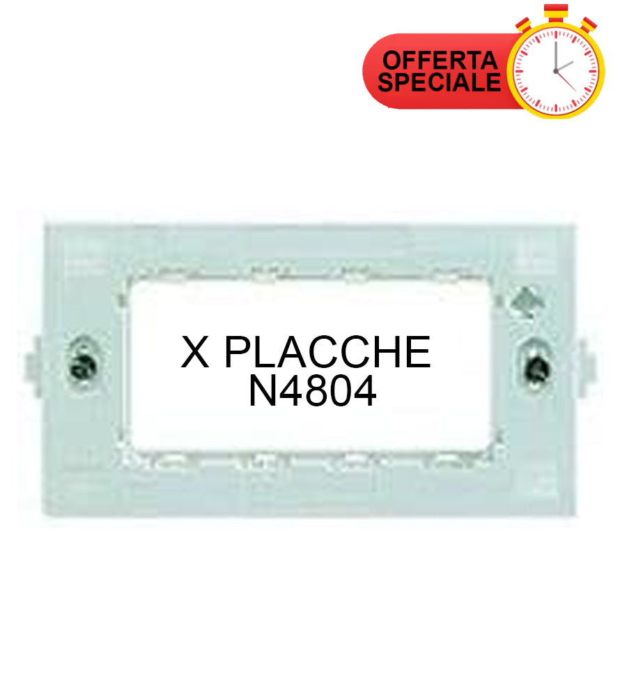 Bticino N4704 support for 4 modules, compatible with N4804 plates, special offer on electrical accessories.
