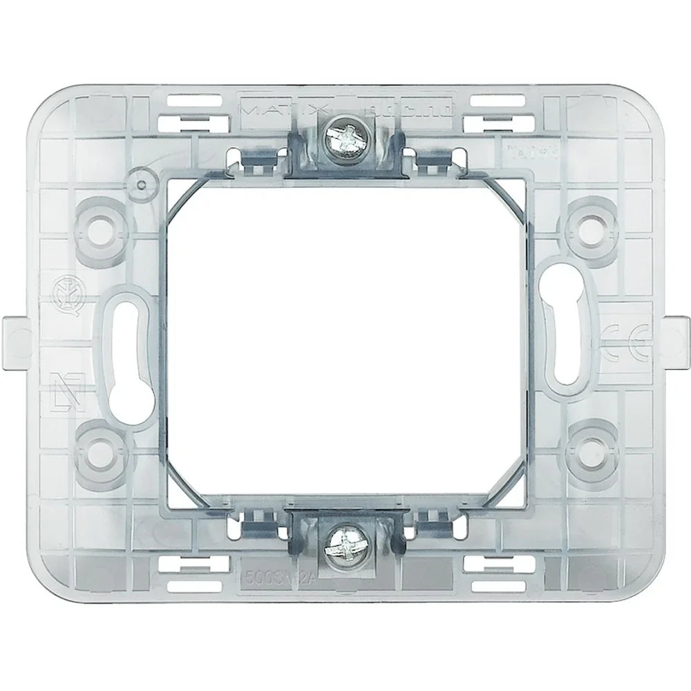 Supporto BTicino Matix 500SM2A per 2 Moduli – Installazione Sicura e Versatile, Altezza 70mm, Larghezza 93mm