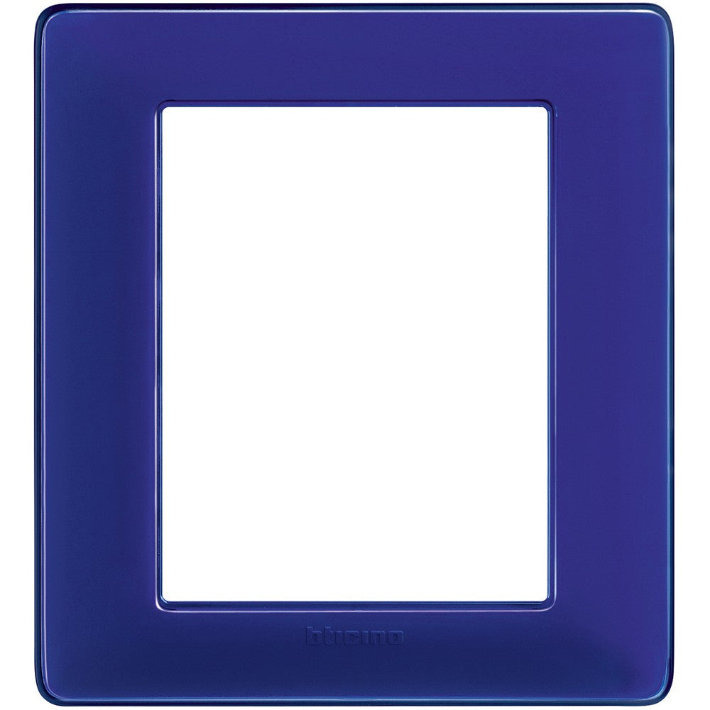 BTicino Matix 3+3 moduli frame in cobalto color technopolymer, dimensions 132mm x 120mm.