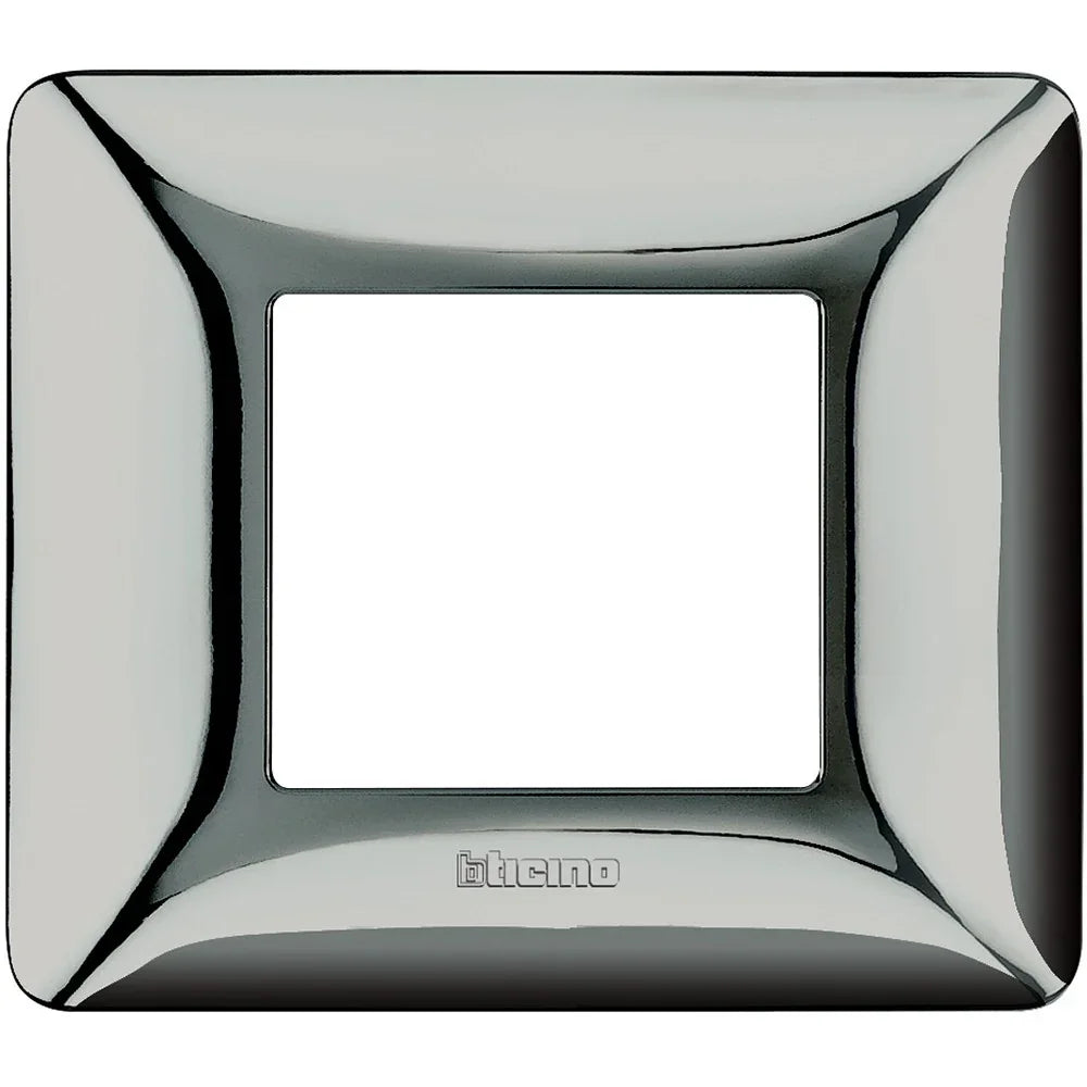 Placca Bticino Matix 2 Moduli Cromo Lucido AM4802GCR - Design Elegante e Resistente in Tecnopolimero