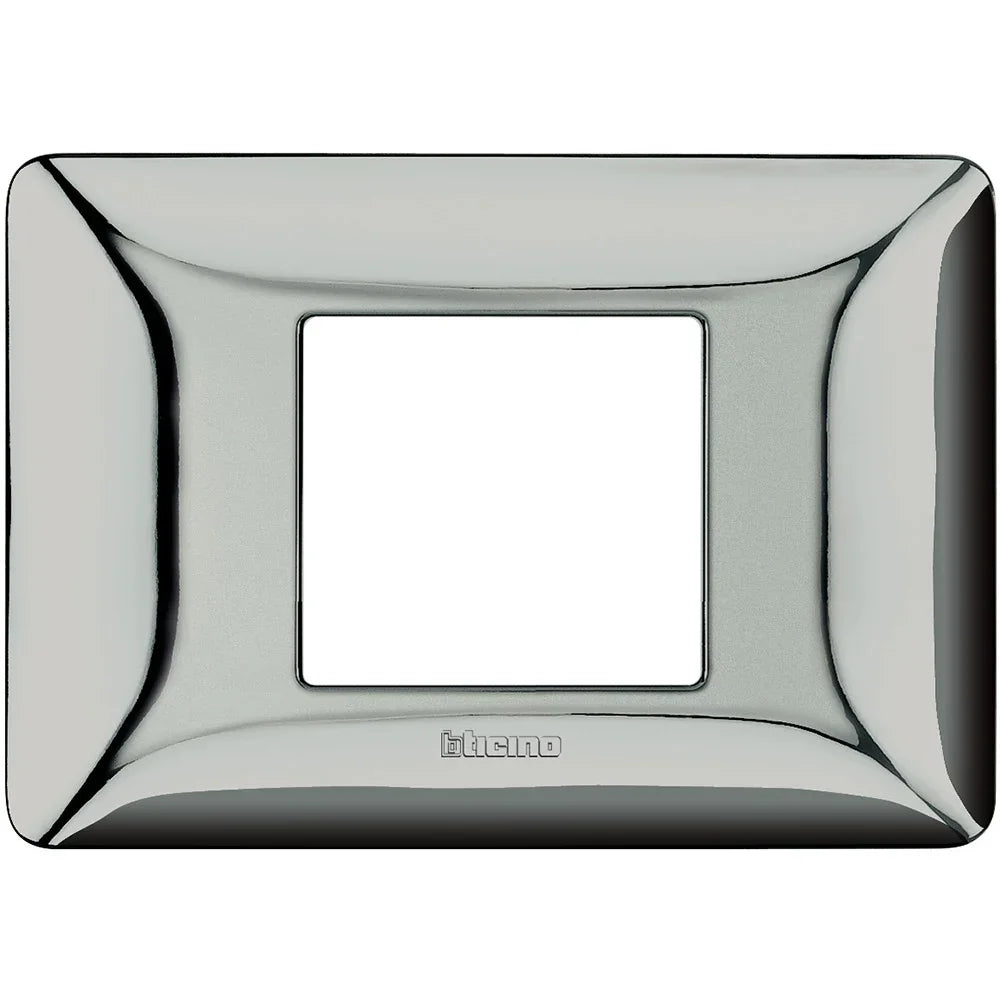 Placca BTicino Matix 2 Moduli Centrati Cromo Lucido AM4819GCR - Design Moderno e Resistente