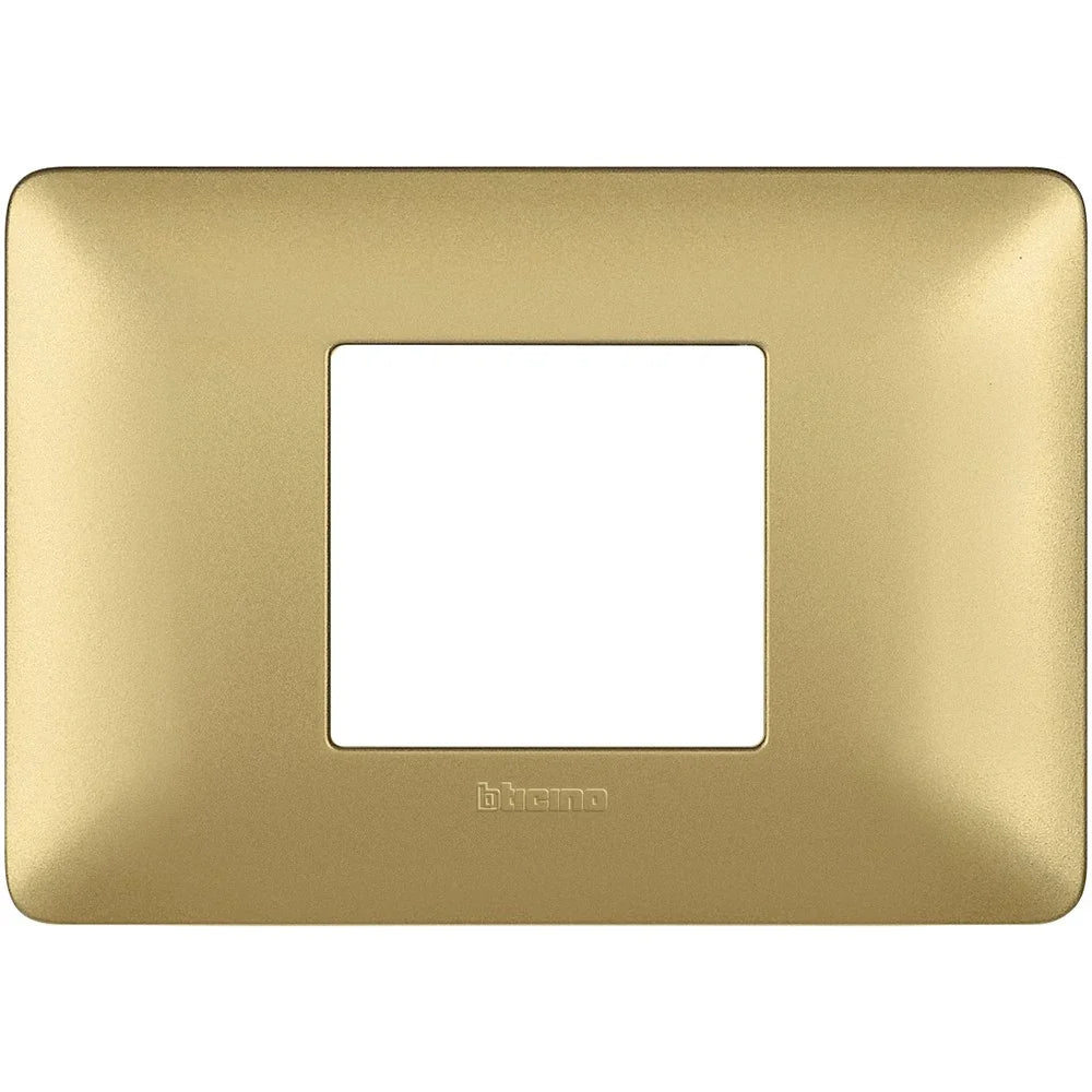 Placca BTicino Matix 2 Moduli Centrati Gold AM4819MGL - Design Elegante e Resistente