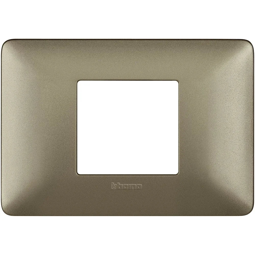 Placca Bticino Matix AM4819MTA - 2 Moduli Centrati Titanium, Design Elegante e Resistente