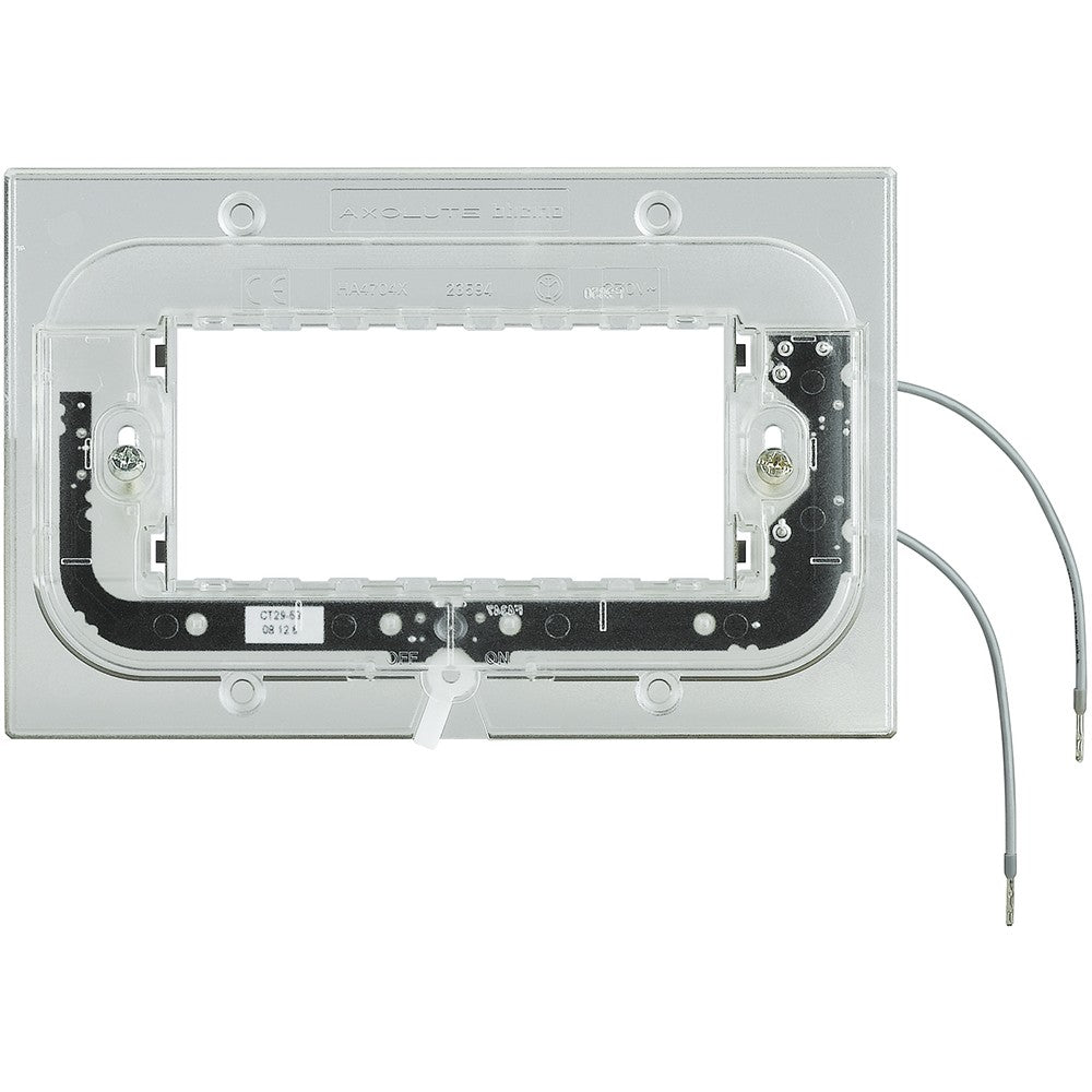 Bticino Axolute Supporto Luminoso 4 Moduli, supporto per placche quadre, compatibile con scatole non Bticino.