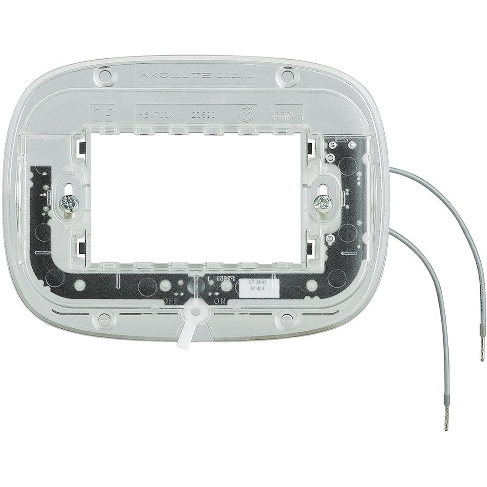 Bticino Axolute Supporto Luminoso 3 Moduli HB4703X per placche Bticino Axolute Tonde, supporto montaggio universale.
