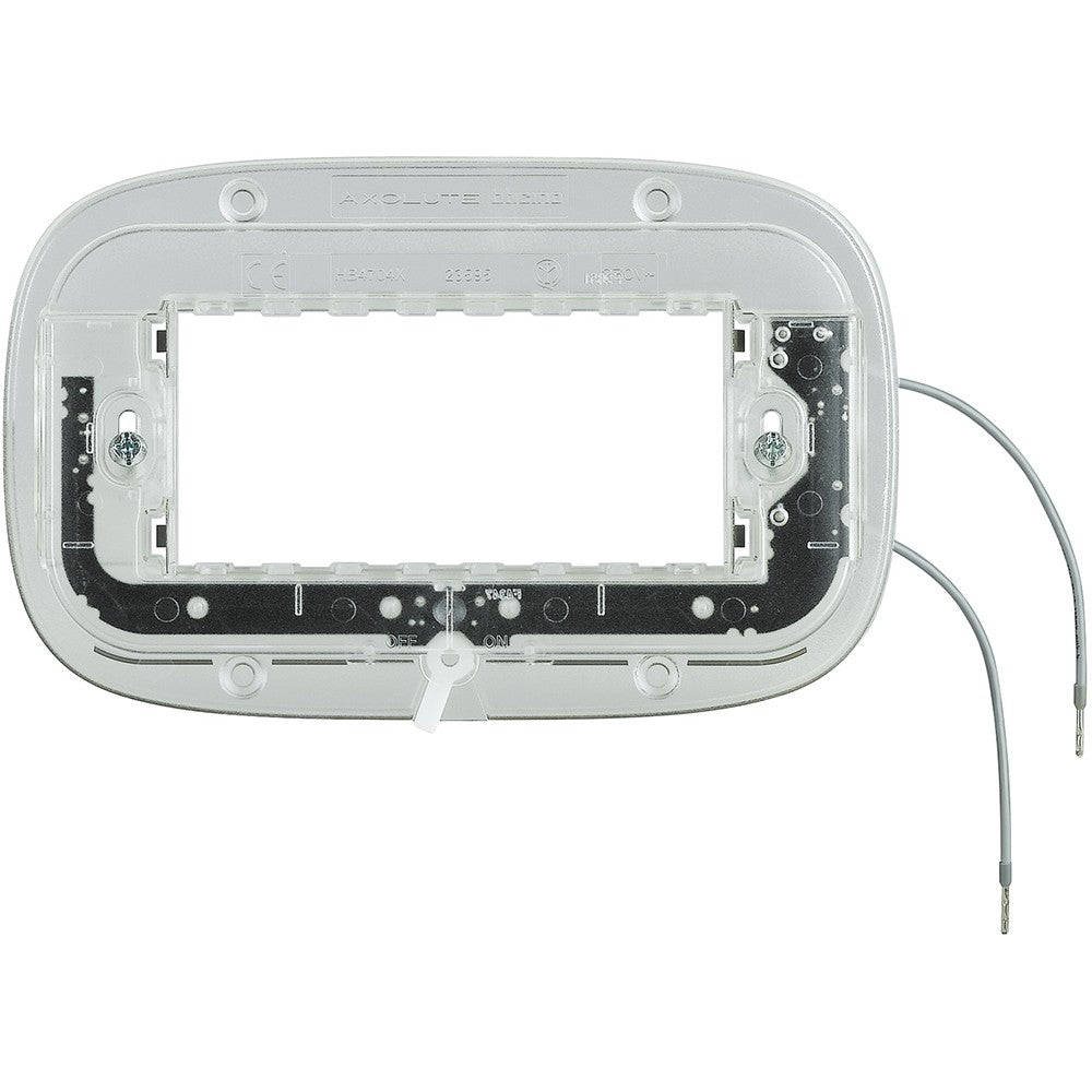 Bticino Axolute Supporto Luminoso 4 Moduli HB4704X per placche tonde, compatibile con scatole 3 moduli.