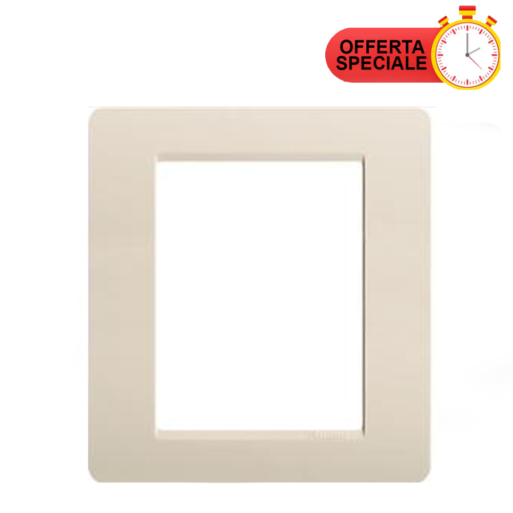 BTicino Matix Placca 3+3 Posti Avorio AM4806AV, avorio-colored frame for electrical switchboards, special offer.