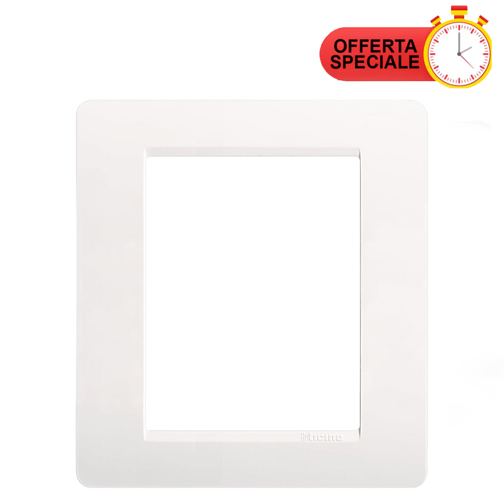 BTicino Matix Placca 3+3 Posti Bianco AM4806BN - White frame for electrical switches, special offer available.