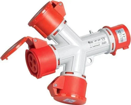Tripla CEE 380V 3P+T Rossa 16A - Codice 1405 - Resistente IP44 e Alta Qualità per Uso Professionale