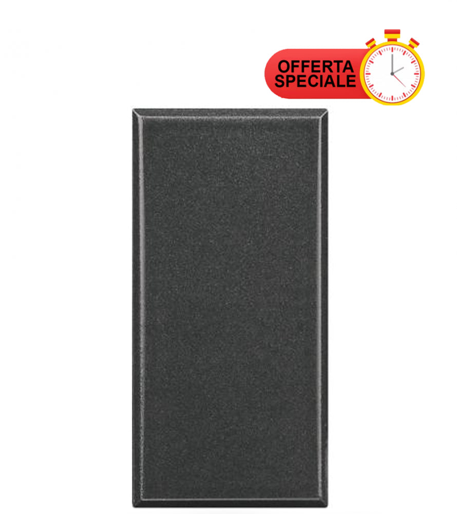 Bticino Axolute Falso Modulo HS4950 in antracite color, perfect for HB or HA plates, showcasing special offer.