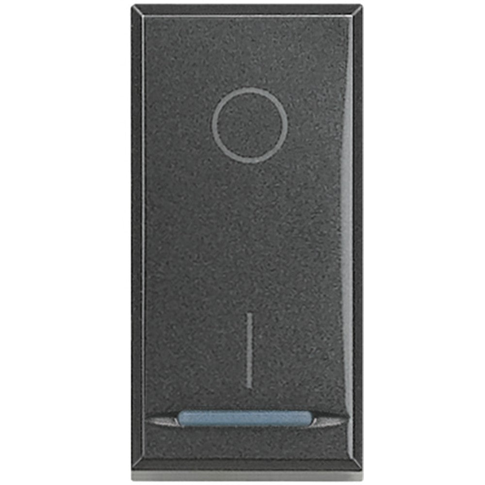 Bticino Axolute Interruttore Bipolare HS4002 antracite, 2P 16A 250Vac with sleek modern design.