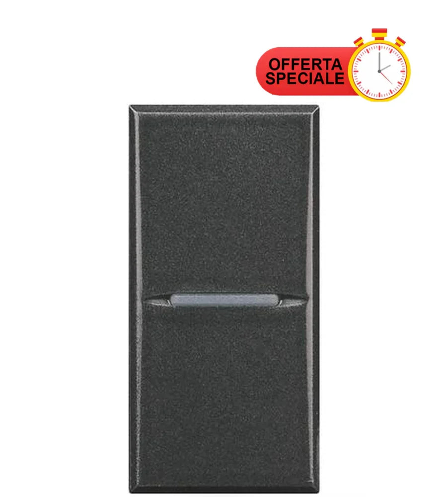 Deviatore Assiale BTicino Axolute 1P 16A Antracite HS4003 - Design Elegante e Installazione Facile