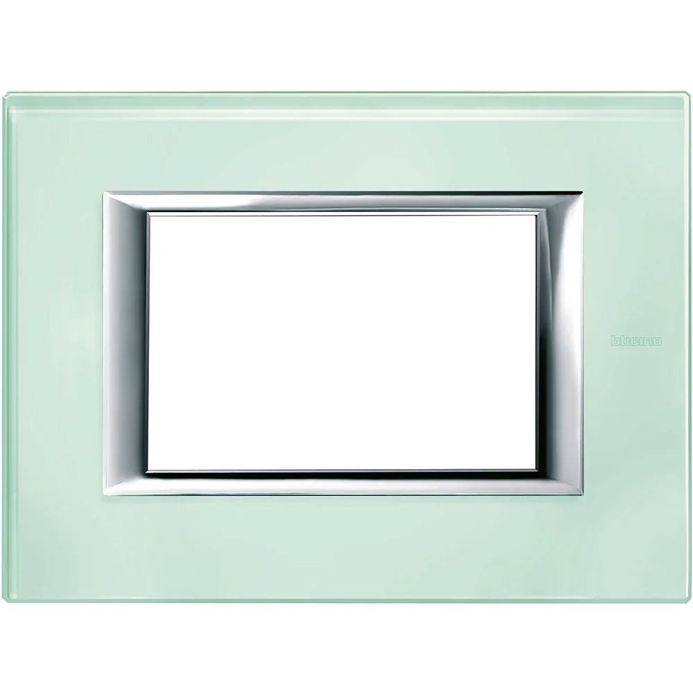 BTicino Axolute Placca 3 Moduli In Vetro Kristall HA4803VKA - Design Elegante e Resistente