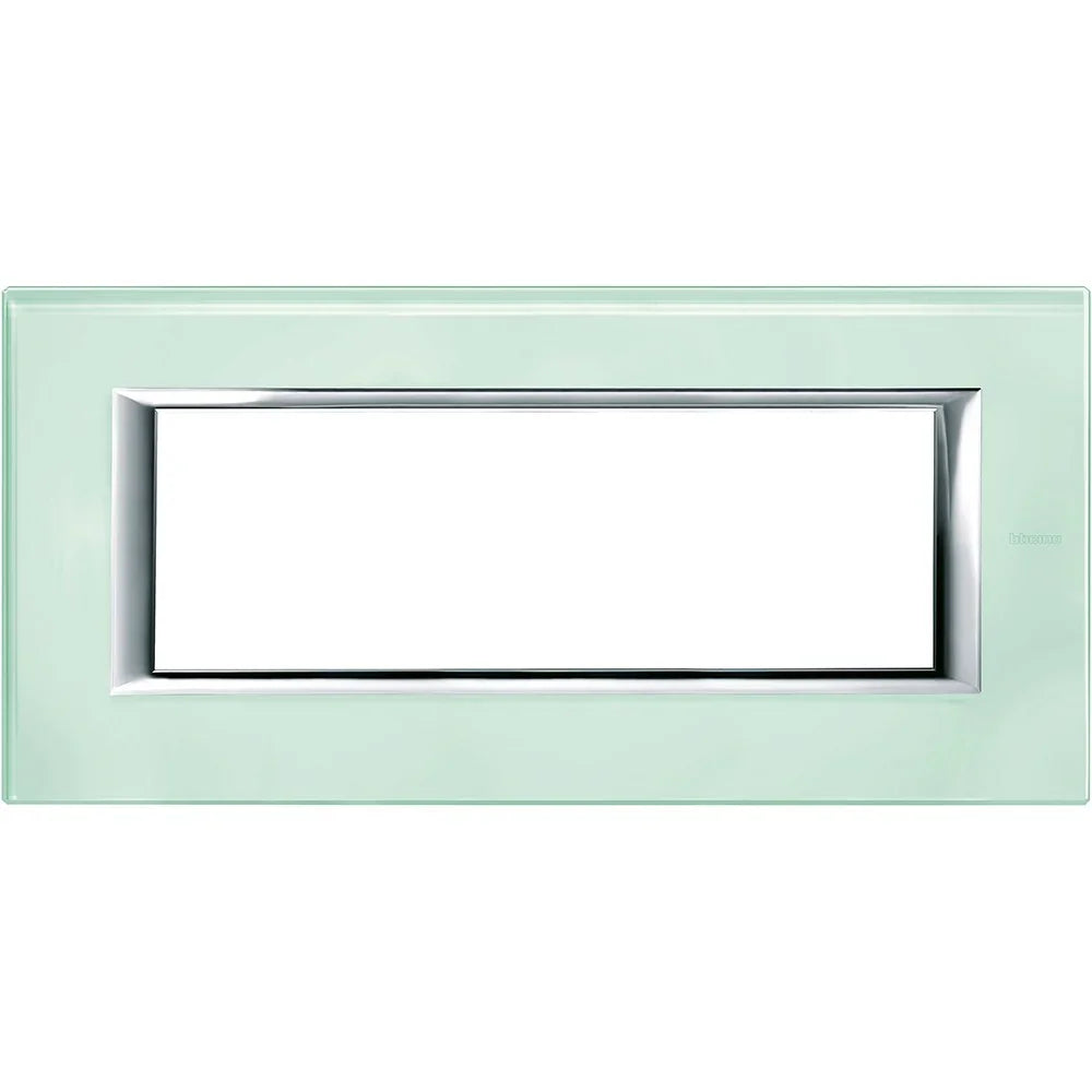 Bticino Axolute Placca 6 Moduli Vetro Kristall HA4806VKA - Design Elegante e Resistente